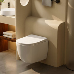 Унитаз подвесной Abber Bequem безободковый белый с сиденьем дюропласт микролифт смыв торнадо (AC1100T) - фото 3