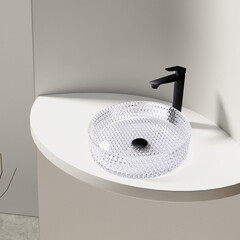 Раковина Abber Glas 40 см накладная прозрачная (AK2301) - фото 3