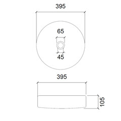 Раковина Abber Glas 40 см накладная красная (AK2301OR) - фото 3