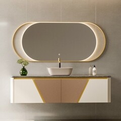 Раковина Abber Rechteck 46 см накладная светло-бежевая (AC2200MBE) - фото 3