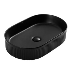 Раковина Abber Bequem 58 см накладная черная матовая (AC2116MB) - фото 7