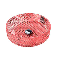 Раковина Abber Glas 40 см накладная красная (AK2301OR) - фото 1