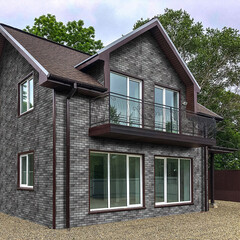 Панель фасадная гибкая Технониколь Hauberk 1000х250 мм кирпич готический 2 кв.м - фото 6