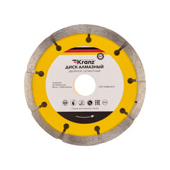 Изображение товара Диск алмазный по бетону Kranz 125х22,2х10 мм сегментный двойной сухой рез (KR-90-0101-2)