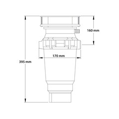 Измельчитель пищевых отходов McAlpine Perfect Grind 930 Вт 2500 об./мин (WDU-4ASEU-CARB) - фото 4