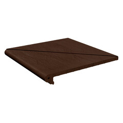 Клинкерная ступень Markaстрой Natural угловая шоколад 330х330х14 мм - фото 1