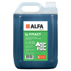 Изображение товара Добавка пластификатор для кладочных и штукатурных растворов АльфаБетон Ц-Пласт 5 л