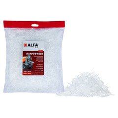 Изображение товара Фиброволокно армирующее для бетонов и растворов полипропиленовое АльфаБетон Макрофибра Эксперт 0,5 кг