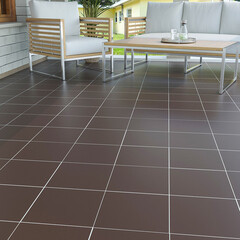 Клинкерная плитка Керамин Амстердам 4 коричневая 298х298х7 мм (17 шт.=1,51 кв.м) - фото 2