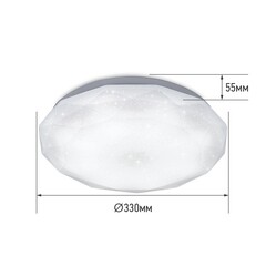 Светильник светодиодный накладной IN HOME Deco Даймонд 4000К 24 Вт IP40 белый - фото 6