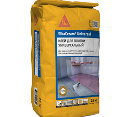 Клей для плитки/ керамогранита/ камня Sika Ceram Universal универсальный серый класс C1 TE 25 кг - фото 1