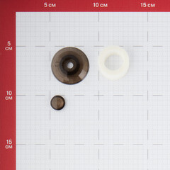 Термошайба для поликарбоната d38 серая бронза (25 шт.) универсальная - фото 2