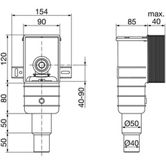 Сифон для раковины Viega 1 1/4х40/50 мм без выпуска с соединением 40/50 мм хром (553753) - фото 2