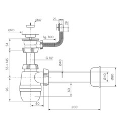 Сифон для раковины Wirquin Минор 1 1/2х40 мм с выпуском 40 мм с соединением 40 мм белый (30987192) - фото 2
