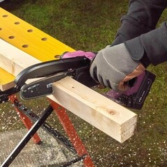 Мини-пила цепная аккумуляторная КМ АТОМ 18 В 6" шаг 1/4" паз 1,3 мм 38 звеньев без АКБ и ЗУ (CMCS-182BL) - фото 7