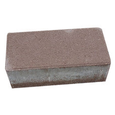 Плитка тротуарная Брусчатка кирпичик 100х200х60 мм коричневая