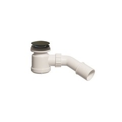 Сифон для душевого поддона McAlpine 1 1/2х40/50 мм регулируемый слив d40-55 мм с выпуском d70 мм с соединением 40/50 мм (MRS2CL-MBL)