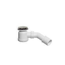 Сифон для душевого поддона McAlpine 1 1/2х40/50 мм регулируемый слив d40-55 мм с выпуском d70 мм с соединением 40/50 мм (MRS2CL-SN)