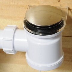 Сифон для душевого поддона McAlpine 1 1/2х40/50 мм регулируемый слив d40-55 мм с выпуском d70 мм с соединением 40/50 мм (MRS2CL-SN) - фото 2