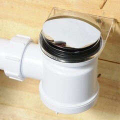 Сифон для душевого поддона McAlpine 1 1/2х40/50 мм регулируемый слив d40-55 мм с выпуском d70 мм с соединением 40/50 мм (MRS2CL-CB) - фото 2