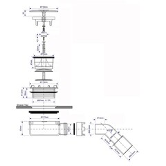 Сифон для душевого поддона McAlpine 1 1/2х40/50 мм проточный слив d90 мм с выпуском d110 мм с соединением 40/50 мм (HC2730LWH-NRV) - фото 2