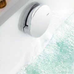 Сифон для ванны Viega Simplex Trio 1 1/2x50 мм регулируемый полуавтомат с выпуском d70 мм с переливом с соединением 40/50 мм (728014) - фото 3