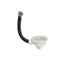 Выпуск для мойки McAlpine 3 1/2 с переливом полярный белый (OF2-113S-PWG) - фото 1