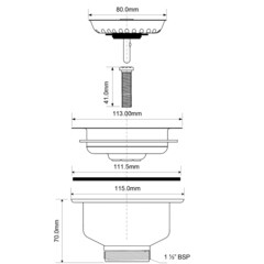 Выпуск для мойки McAlpine 3 1/2 античная бронза (MRSKW7-AB) - фото 3
