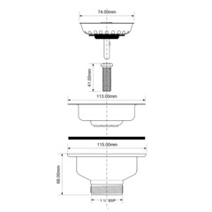 Выпуск для мойки McAlpine 3 1/2 полярный белый (MRSKW7-PWG) - фото 3