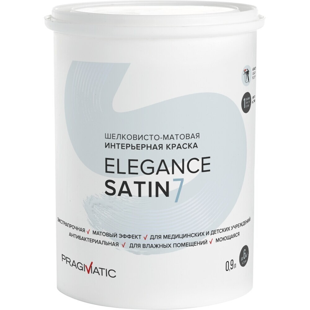 

Краска интерьерная Pragmatic Elegance Satin 7 база С бесцветная 0,9 л