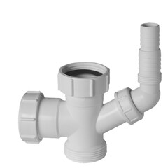 Тройник компрессионный для раковины McAlpine 1 1/2х40 мм (40EBWM) - фото 1