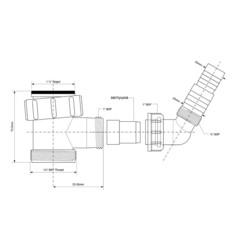 Носик для сифона McAlpine 1 1/2х40 мм (40ESW) - фото 2