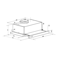 Кухонная вытяжка встраиваемая Lex Hogan 500 Black 50 см черная - фото 2