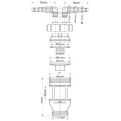 Воронка для мойки McAlpine 1 1/2х40 мм с двойным отводом (FUNNEL-D-2H) - фото 2