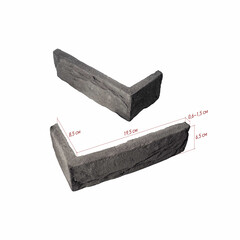 Искусственный камень угловой White Hills Торн Брик серый (34 шт.=2,62 пог.м) - фото 3