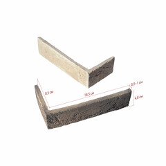 Искусственный камень угловой White Hills Дерри брик бежевый (20 шт.=1,16 пог.м) - фото 3