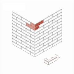 Искусственный камень угловой White Hills Дерри брик бежевый (20 шт.=1,16 пог.м) - фото 2