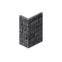 Изображение товара Искусственный камень угловой White Hills Йоркшир угольно-черный (14 шт.=1,89 пог.м)