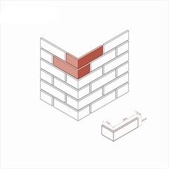 Искусственный камень угловой White Hills Кельн Брик красный (44 шт. = 3,4 пог.м) - фото 2