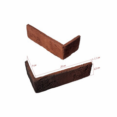 Искусственный камень угловой White Hills Кельн Брик красный (44 шт. = 3,4 пог.м) - фото 3