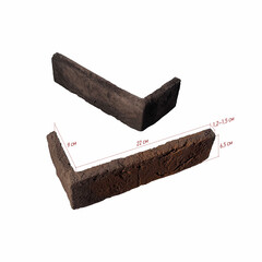 Искусственный камень угловой White Hills Лондон Брик кофейный (32 шт.=2,46 пог.м) - фото 3