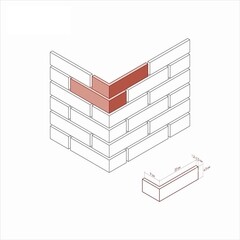 Искусственный камень угловой White Hills Лондон Брик махагон (32 шт.=2,46 пог.м) - фото 2