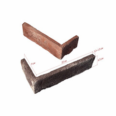 Искусственный камень угловой White Hills Лондон Брик микс (32 шт.=2,46 пог.м) - фото 3