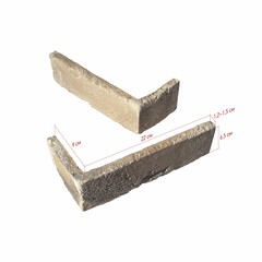 Искусственный камень угловой White Hills Лондон Брик молочный (32 шт.=2,46 пог.м) - фото 3