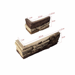 Искусственный камень угловой White Hills Норд Ридж светло-песочный (11 шт.=1,1 пог.м) - фото 3