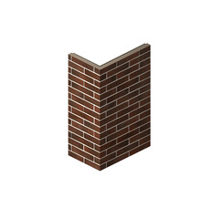 Изображение товара Искусственный камень угловой White Hills Терамо Брик темно-коричневый (18 шт. = 1,21 пог.м)