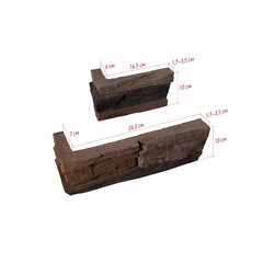 Искусственный камень угловой White Hills Фьорд Лэнд темно-коричневый (18 шт. = 1,8 пог.м) - фото 3