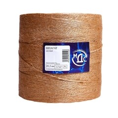 Шпагат крученый джутовый 2 пряди d1,5 мм 1400 м МДС повышенной плотности - фото 2