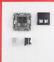 Розетка компьютерная/ телефонная Legrand Etika встраиваемая антрацит RJ11/ RJ45 (672652) - фото 2