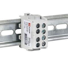 Клемма на 4 провода EKF PROxima 2,5-25 кв.мм с двойным винтом серая (ksr-2.25-2.16-grey) - фото 4